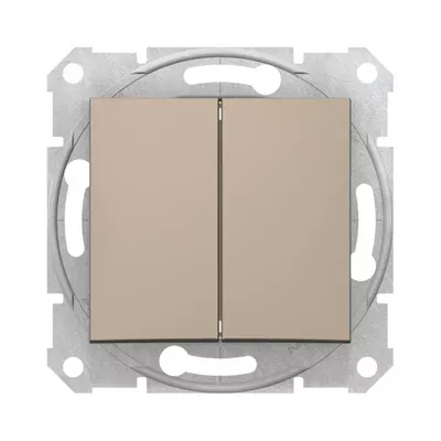 Выключатель Schneider Electric Sedna титан двухклавишный внутренний SDN0300168