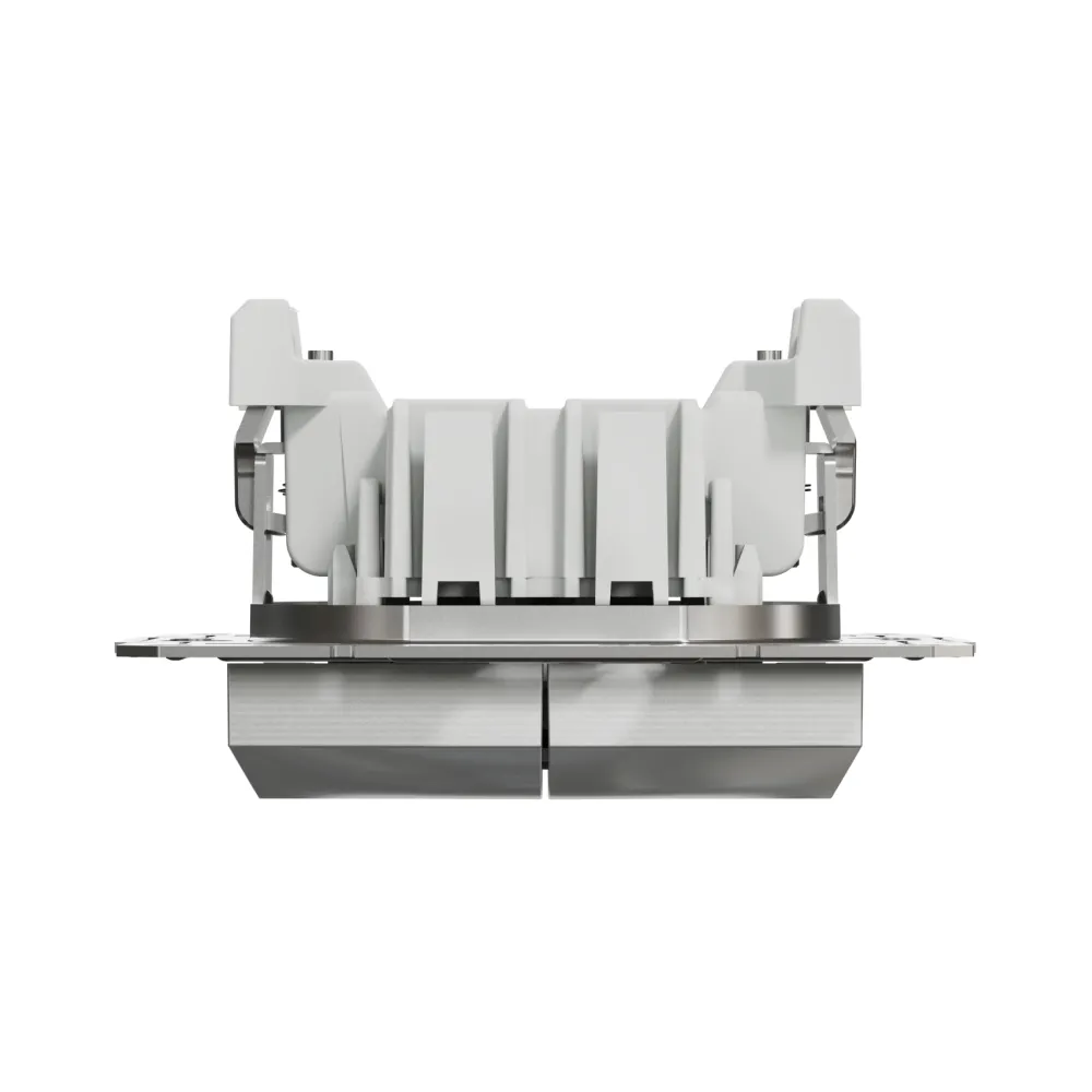 Вимикач кнопковий Schneider Electric Asfora алюміній двоклавішний EPH1100161