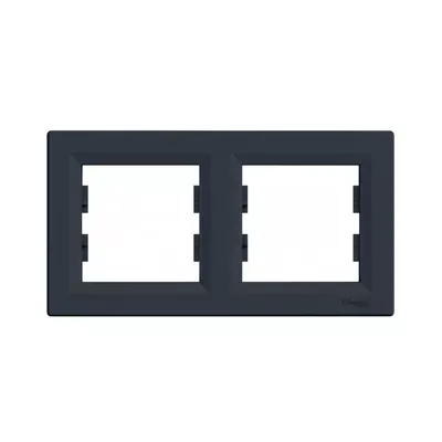 Рамка Schneider Electric Asfora антрацит двомісна горизонтальна EPH5800271