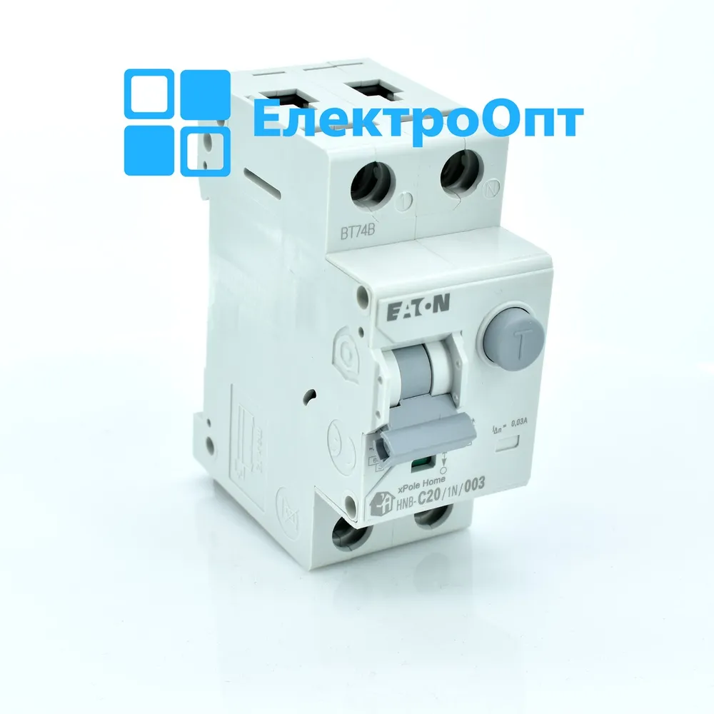 EATON Диференційний автомат Тип АС 2P 6kA C-20 30mA HNB-C20/AC-0,03