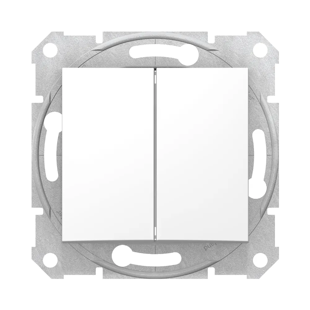 Выключатель Schneider Electric Sedna белый двухклавишный внутренний SDN0300121