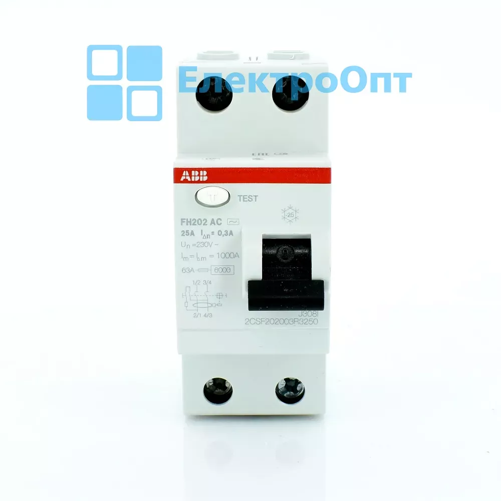 ABB ПЗВ Тип AC 2P 25A 300mA FH202AC-25/0,3