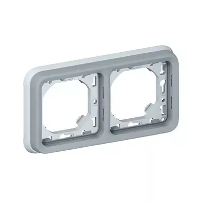 Рамка-супорт Legrand Plexo сіра 2-постова горизонтальна IP55 IK07 069683