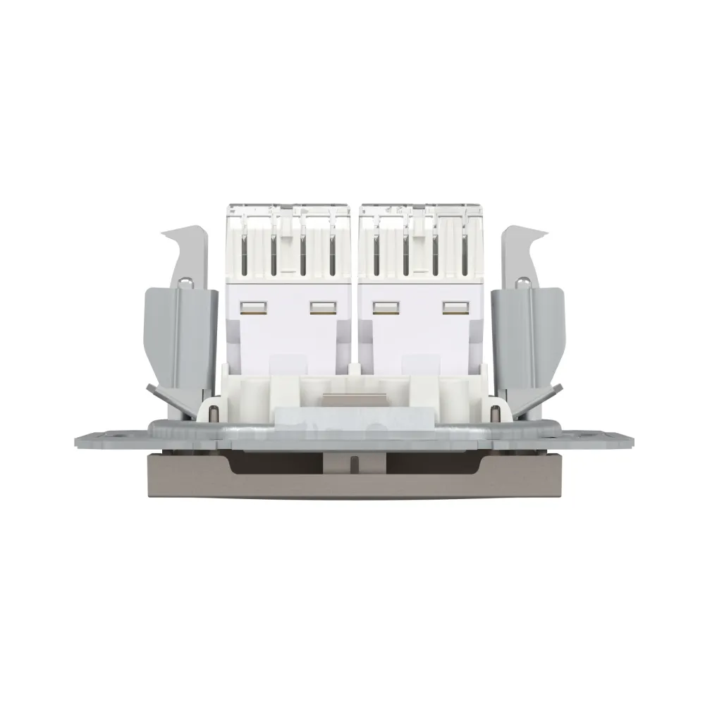 Розетка компьютерная Schneider Electric Asfora бронза двойная RJ45 UTP 5E внутренняя EPH4400169