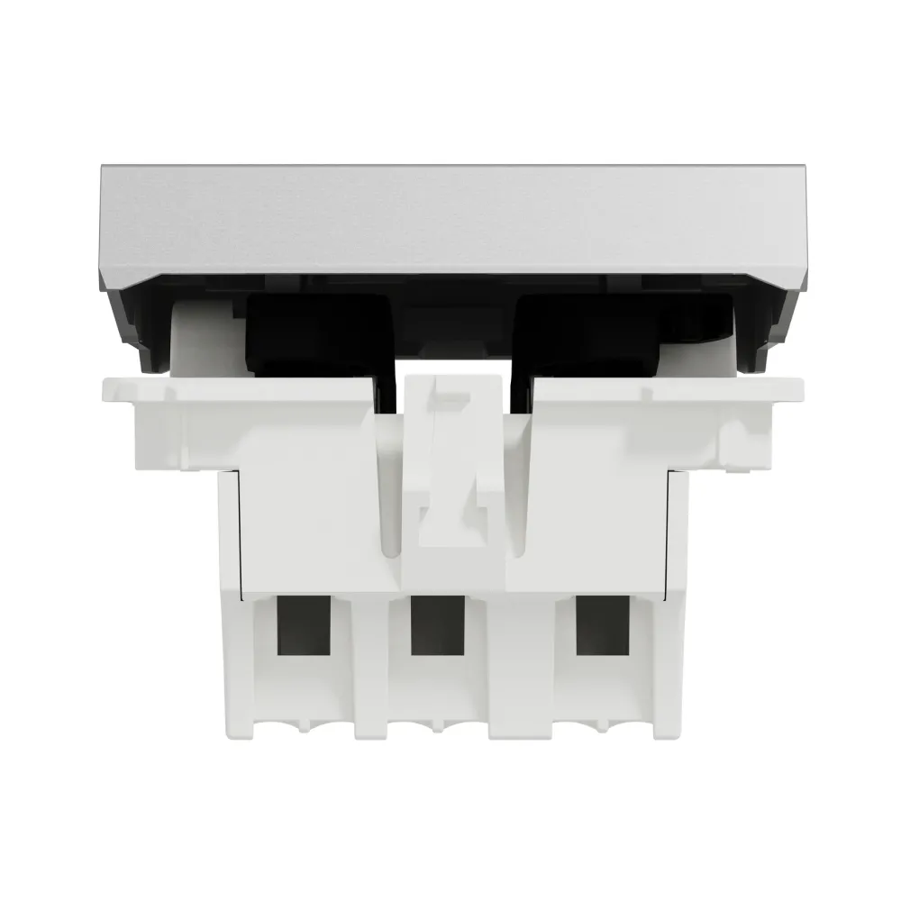 Выключатель Schneider Electric Unica New алюминий одноклавишный внутренний 2-модульный NU320130