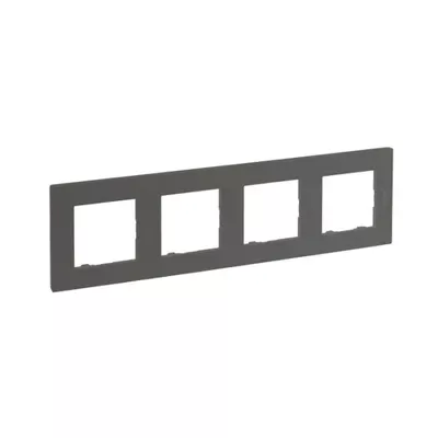 Рамка Legrand NILOE STEP 4 поста Сталь 863494