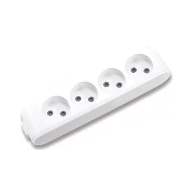 Колодка Panasonic X-tendia 4 гнезда с защитными шторками серая WLTB02402GR-UA