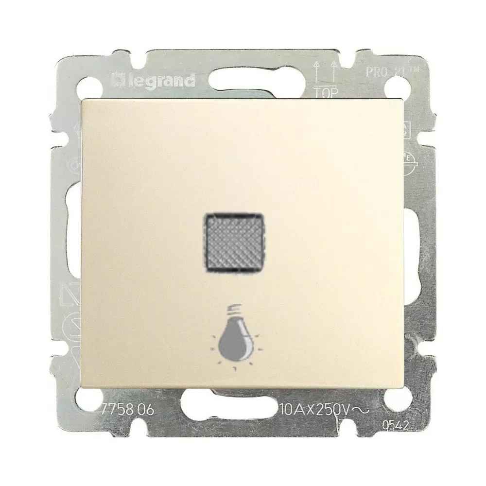 Legrand Valena Classic Вимикач кнопочний з підсвіткою Слонова кістка 774313