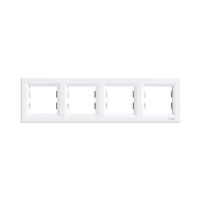 Рамка Schneider Electric Asfora бiла чотиримісна горизонтальна EPH5800421
