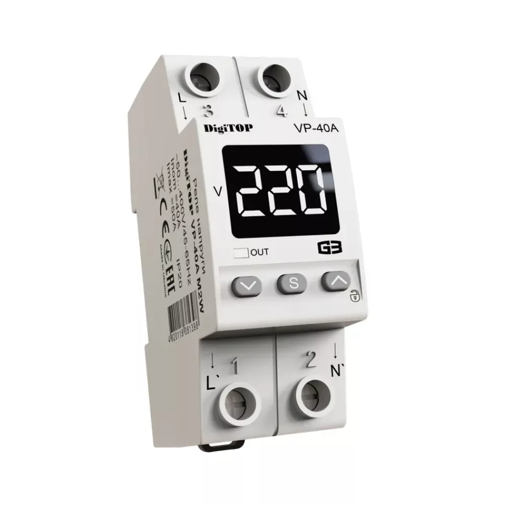 Реле напруги DigiTOP 40 А (max 50A) VP-40A M2W