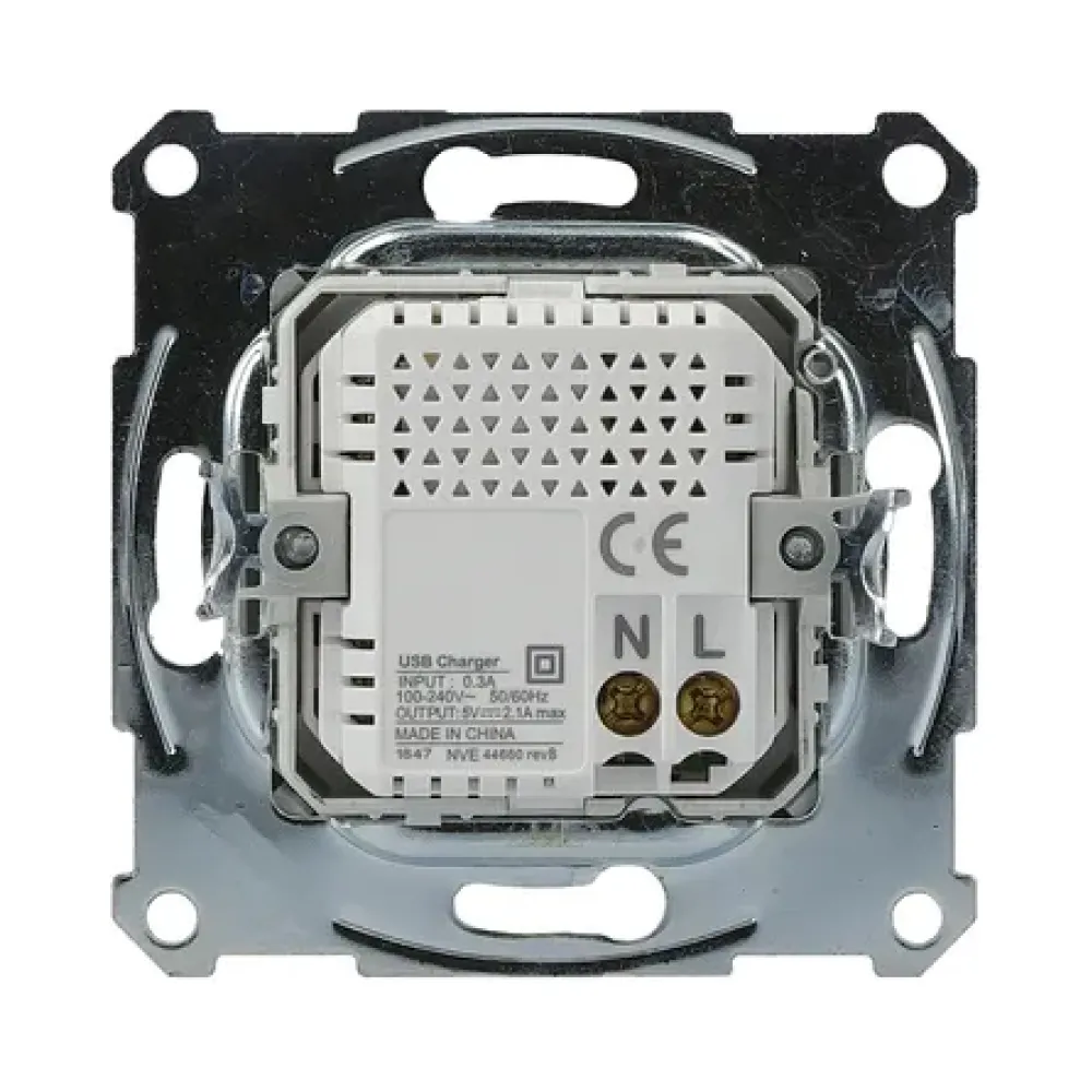 Розетка USB Schneider Electric Asfora сталь подвійна внутрішня EPH2700262