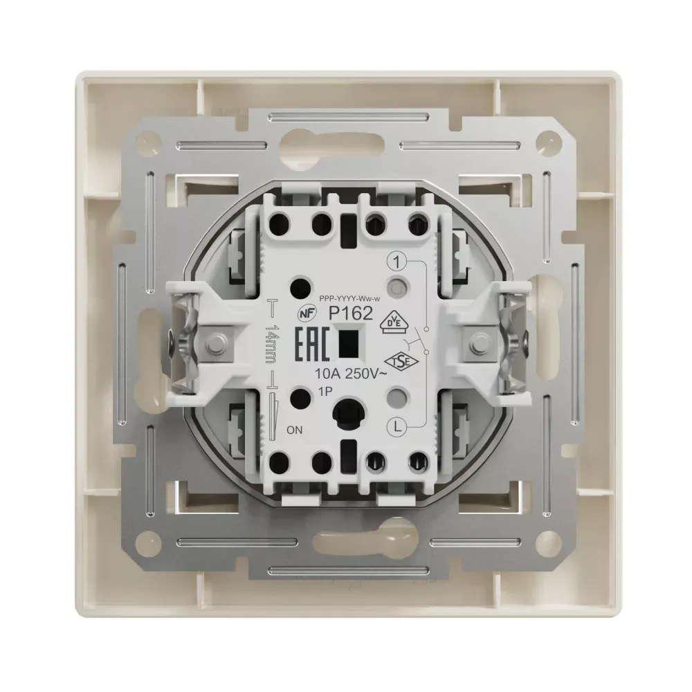 Кнопочный выключатель Schneider Electric Asfora крем самозажимной EPH0700123