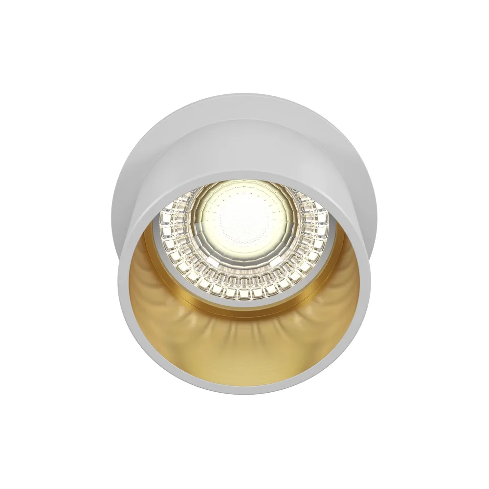 Світильник внутрішнього монтажу Downlight Reif GU10 50 Вт Білий з золотим DL050-01WG MAYTONI