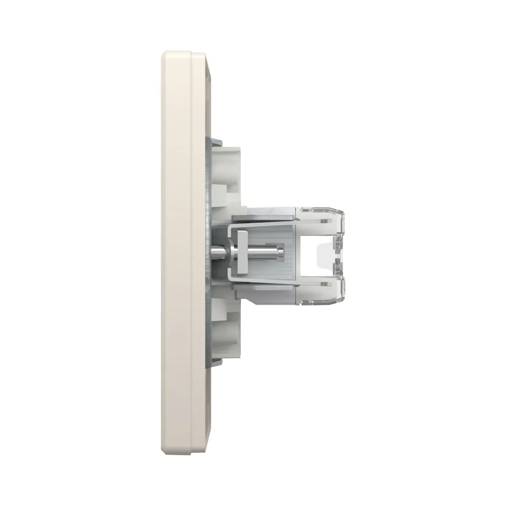 Розетка компьютерная Schneider Electric Asfora кремовая двойная RJ45 UTP 5E внутренняя EPH4400123