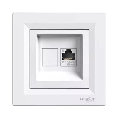 Розетка комп'ютерна Schneider Electric Asfora білий RJ-45 кат 6 UTP внутрішня  EPH4700121