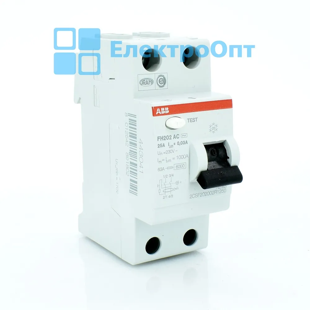 ABB ПЗВ Тип AC 2P 25A 30mA FH202AC-25/0,03