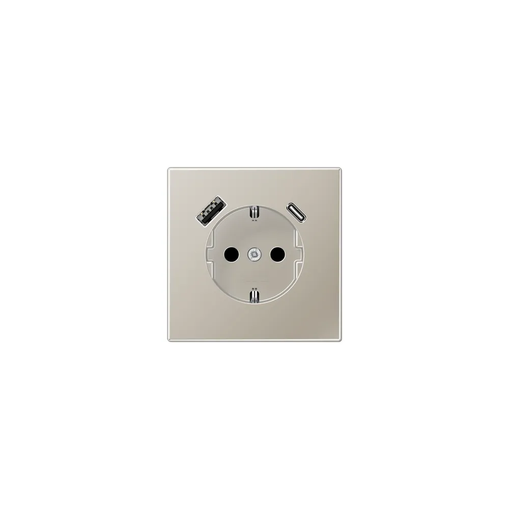JUNG LSx-механізм Розетка SCHUKO® з USB-інтерфейсом нержавіюча сталь ES1520-15CA-L