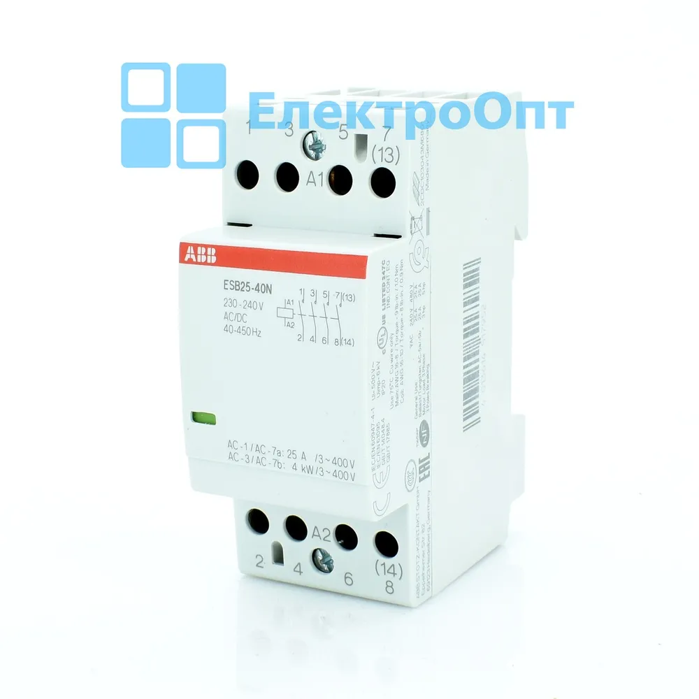 ABB Модульний контактор ESB25-40N-06
