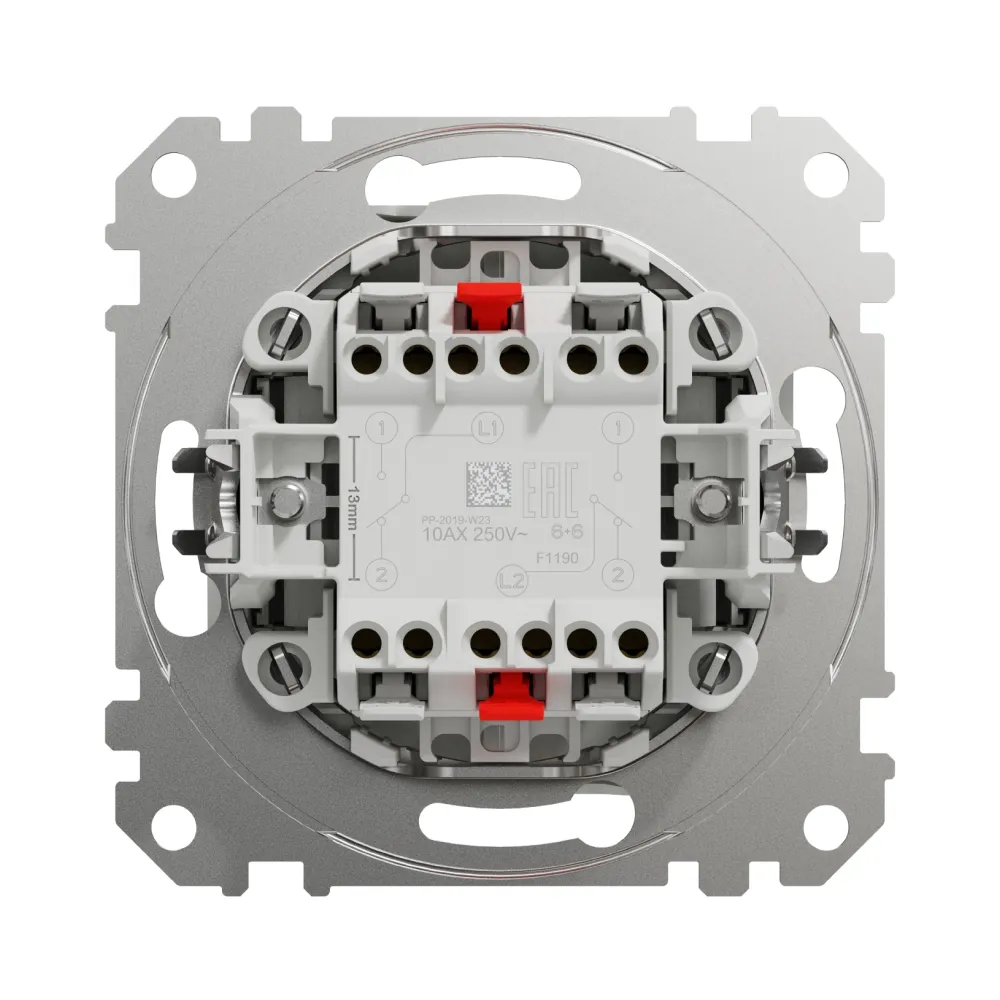 Переключатель Schneider Sedna Design 2-клавишный внутренний белый SDD111108