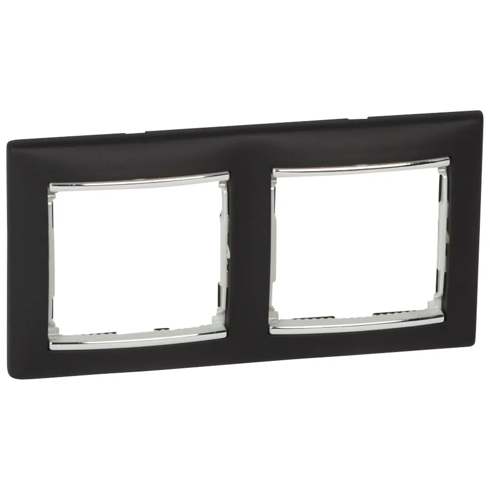 Legrand Valena Classic Рамка 2 пости Нюктюрн срібний штрих 770392