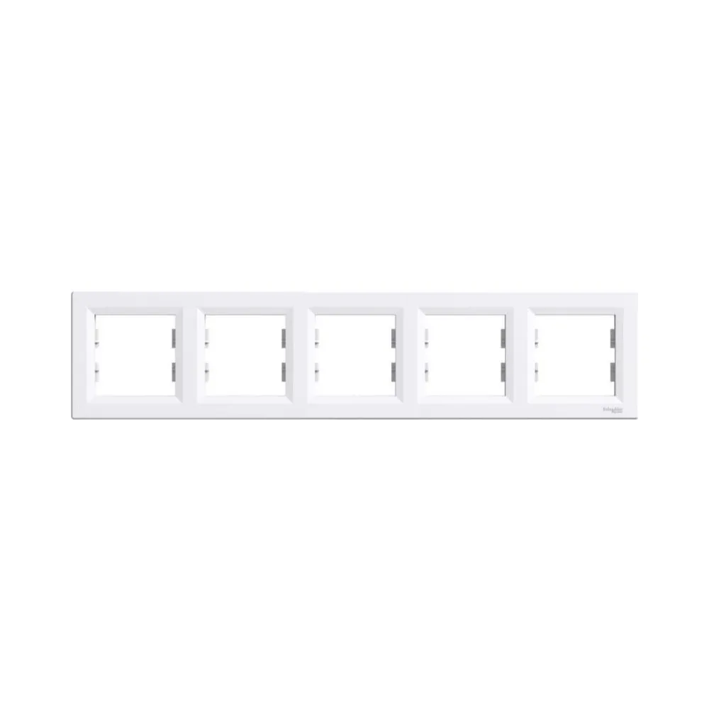 Рамка Schneider Electric Asfora бiла п'ятимісна горизонтальна EPH5800521