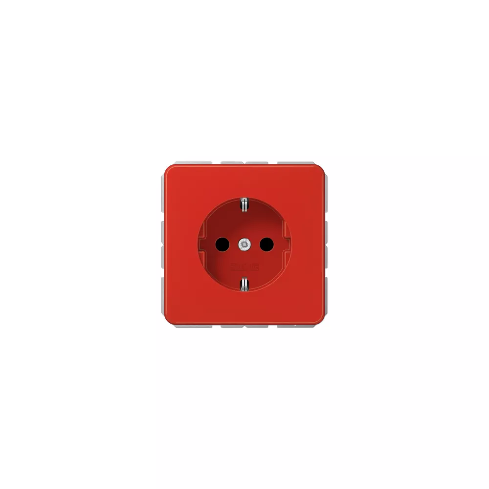 JUNG CD Розетка SCHUKO з захисними шторками червоний CD1520BFKIRT