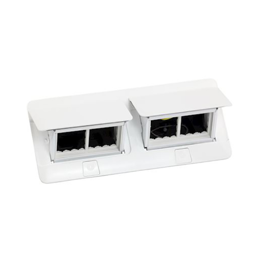 Выдвижной люк Legrand на 2х4 модуля с монтажным комплектом белый 654004